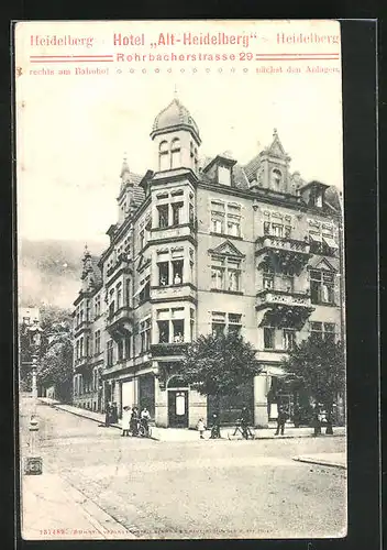 AK Heidelberg, Hotel Alt-Heidelberg in der Rohrbacher Strasse 29