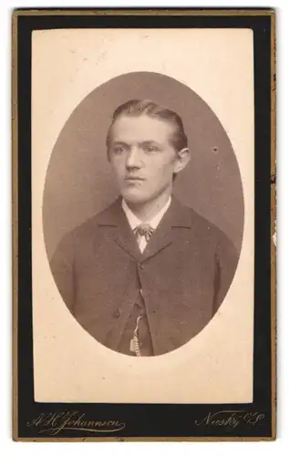 Fotografie A. H. Johannson, Niesky /O.-L., Portrait junger Herr in modischer Kleidung