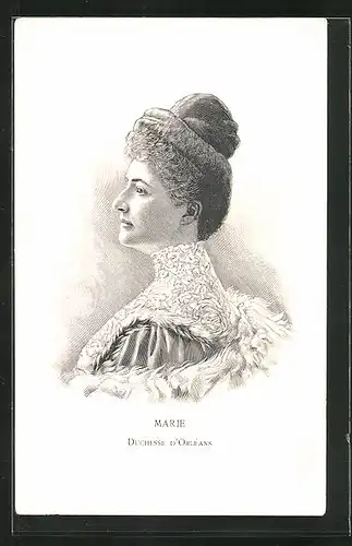 AK Portrait Marie Duchesse d`Orléans
