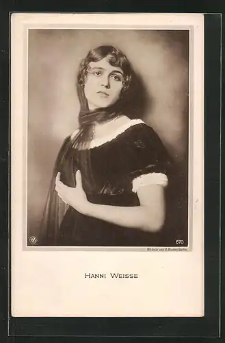 AK Schauspielerin Hanni Weisse mit Halstuch