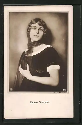 AK Schauspielerin Hanni Weisse mit Halstuch