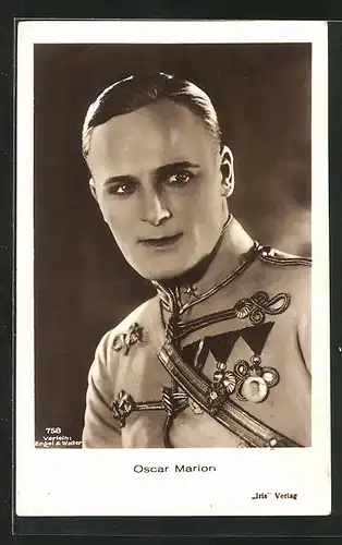 AK Schauspieler Oscar Marion in Uniform