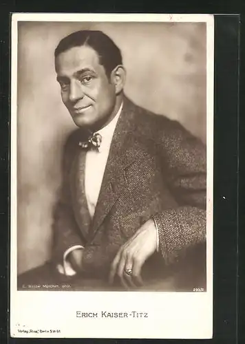 AK Schauspieler Erich Kaiser-Titz im Anzug