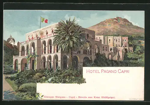 Lithographie Capri, Hotel Pagano