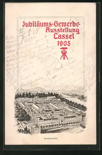 AK Cassel, Jubiläums-Gewerbe-Ausstellung 1905, Gesamtansicht