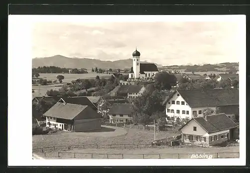 AK Böbing, Ort aus der Vogelschau