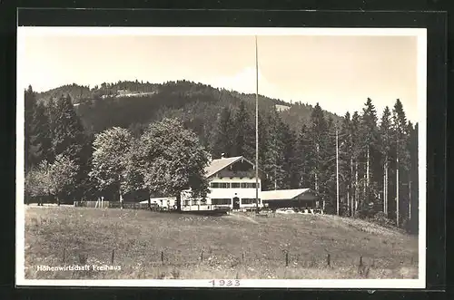 AK Bad Wiessee am Tegernsee, Gasthof Höhenwirtschaft Freihaus