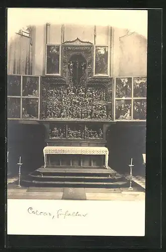 Foto-AK Kalkar, St. Nicholai-Kirche, Hochaltar