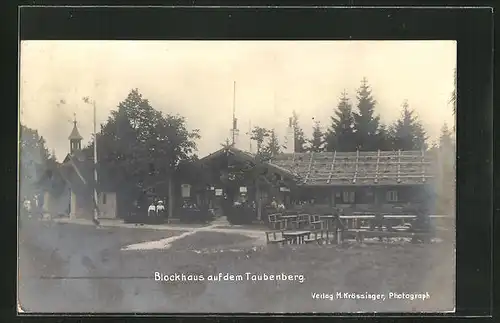 AK Warngau, Gasthof Blockhaus auf dem Taubenberg
