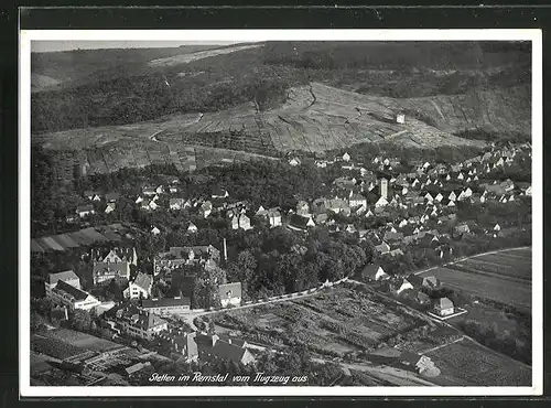 AK Stetten /Remstal, Ortsansicht vom Flugzeug