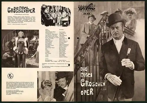 Filmprogramm PFP Nr. 19 /64, Die Drei-Groschenoper, Curd Jürgens, Hildegard Knef, Regie: Wolfgang Staudte