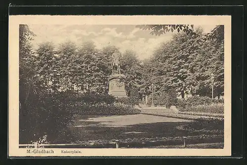 AK M. Gladbach, Kaiser Denkmal auf dem Kaiserplatz