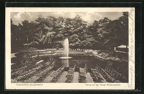 AK M.-Gladbach, Brunnen bei der Kaiser Friedrichhalle