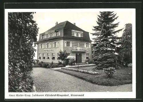 AK Ehlscheid / Westerwald, Hotel Haus Müller-Krug