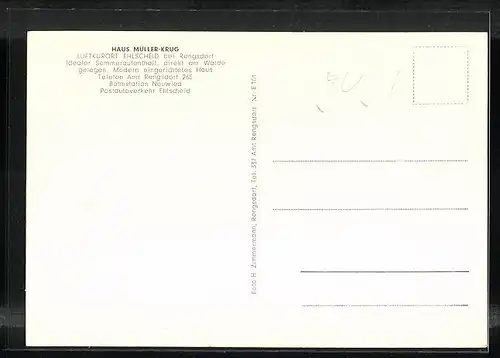 AK Ehlscheid / Westerwald, Hotel Haus Müller-Krug