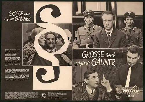 Filmprogramm PFP Nr. 86 /63, Grosse und kleine Gauner, Gustav Holoubek, Wieslaw Michnikowski, Regie: Jerzy Hoffman