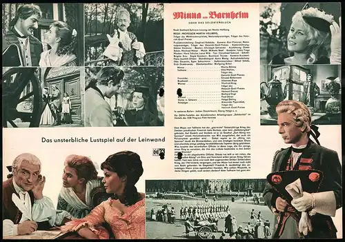 Filmprogramm PFP Nr. 99 /62, Minna von Barnhelm, Marita Böhme, Otto Mellies, Regie: Prof. Martin Hellberg