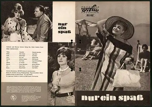Filmprogramm PFP Nr. 83 /62, Nur ein Spass, Klari Tolnay, Antal Pager, Regie: Marton Keleti