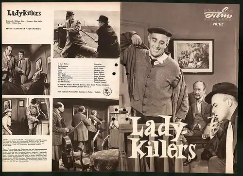 Filmprogramm PFP Nr. 78 /62, Ladykillers, Alec Guinness, Cecil Parker, Regie: Alexander Mackendrick