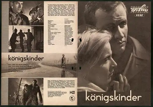 Filmprogramm PFP Nr. 44 /62, Königskinder, Annekathrin Bürger, Ulrich Thein, Regie: Frank Beyer