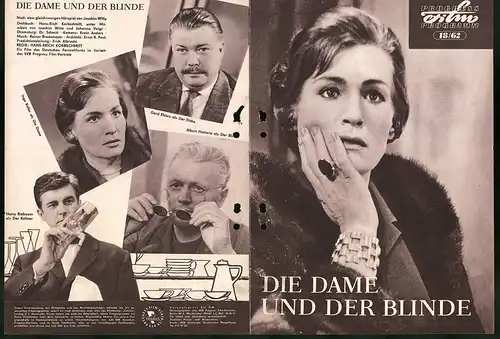 Filmprogramm PFP Nr. 18 /62, Die Dame und der Blinde, Inge Keller, Gerd Ehlers, Regie: Hans-Heinrich Korbschmitt