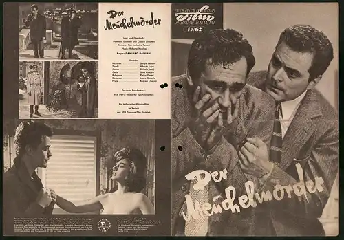 Filmprogramm PFP Nr. 17 /62, Der Meuchelmörder, Sergio Fantoni, Alberto Lupo, Regie: Damiano Damiani