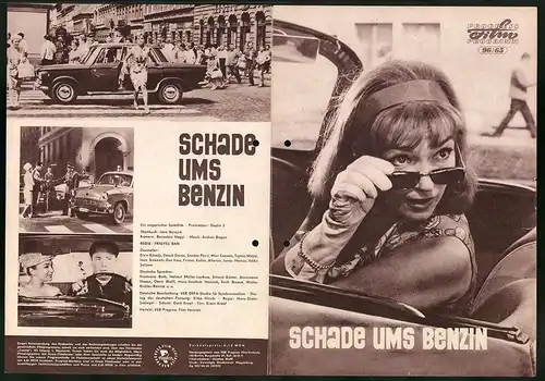 Filmprogramm PFP Nr. 96 /65, Schade ums Benzin, Ervin Kibedy, Dezsö Garas, Regie: Frigyes Ban