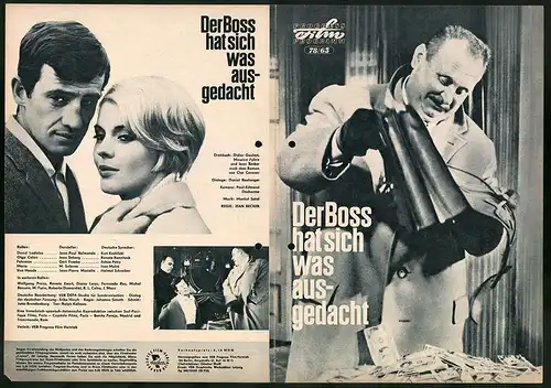 Filmprogramm PFP Nr. 78 /65, Der Boss hat sich was ausgedacht, Jean-Paul Belmondo, Jean Seberg, Regie: Jean Becker