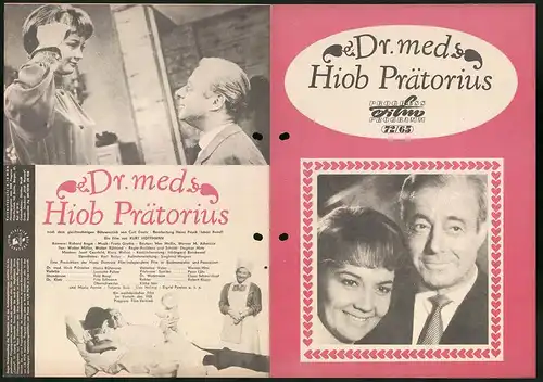 Filmprogramm PFP Nr. 72 /65, Dr. med. Hiob Prätorius, Heinz Rühmann, Liselotte Pulver, Regie: Kurt Hoffmann