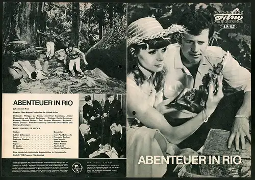 Filmprogramm PFP Nr. 49 /65, Abenteuer in Rio, Jean-Paul Belmondo, Francoise Dorleac, Regie: Philippe de Broca