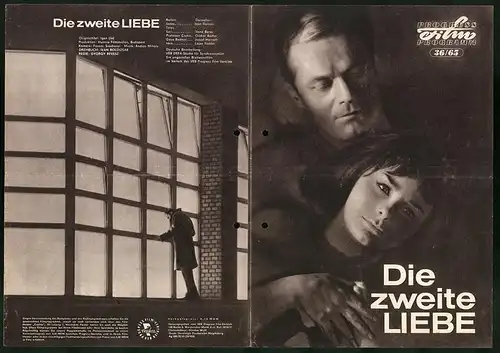Filmprogramm PFP Nr. 36 /65, Die zweite Liebe, Ivan Darvas, Ilona Beres, Regie: György Revesz