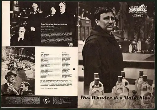 Filmprogramm PFP Nr. 72 /64, Das Wunder des Malachias, Horst Bollmann, Richard Münch, Regie: Bernhard Wicki