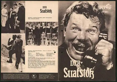 Filmprogramm PFP Nr. 70 /64, Der Strafstoss, Michail Pugowkin, Liliana Aljoschnikowa, Regie: Weniamin Dorman