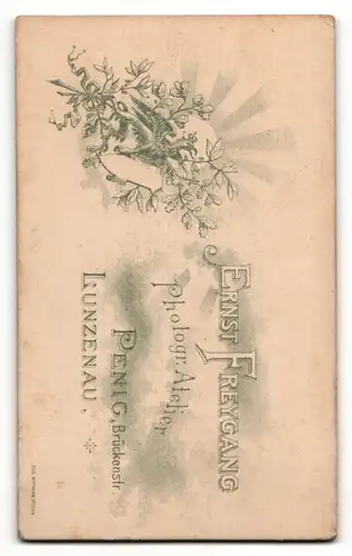 Fotografie Ernst Freygang, Penig i. S., Portrait junger Herr im Anzug mit Krawatte