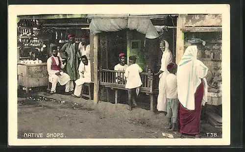 AK Indien, Native Shops, Indische Geschäfte