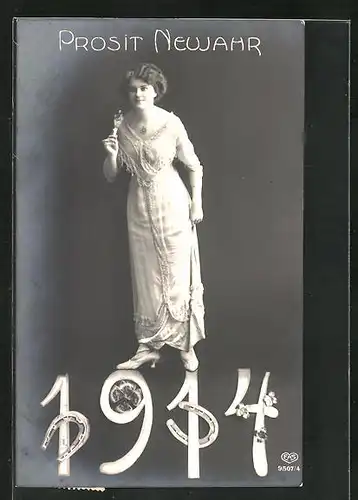 AK Neujahrsgruss im Jahre 1914