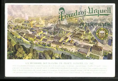 AK Pilsen, Prazdroj-Urquell - Brasserie Bourgeoise - Brauerei-Werbung