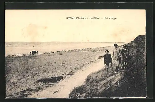 AK Anneville-sur-Mer, La Plage