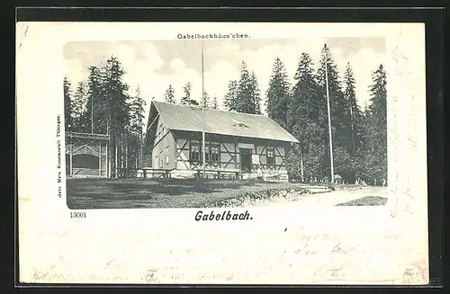 AK Ilmenau, Gasthof Gabelbach Gabelbachhäuschen