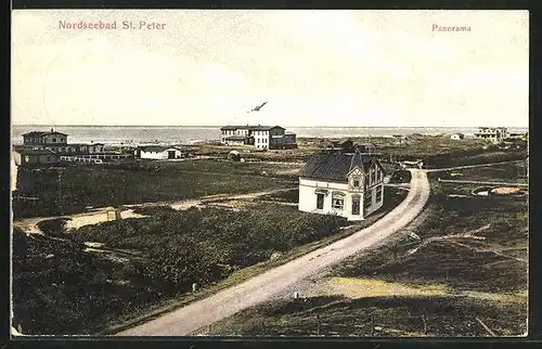 AK Nordseebad St. Peter, Panorama aus der Vogelschau