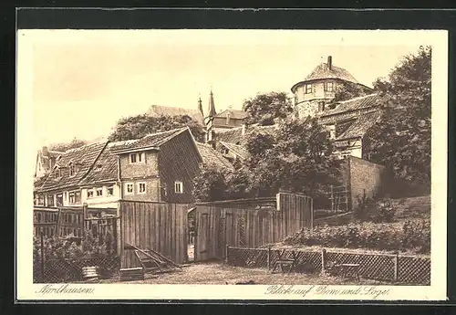 AK Nordhausen, Blick auf Dom und Loge