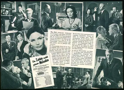 Filmprogramm IFB Nr. 6237, Ein Toter sucht seinen Mörder, Anne Heywood, Peter van Eyck, Regie: Freddie Francis