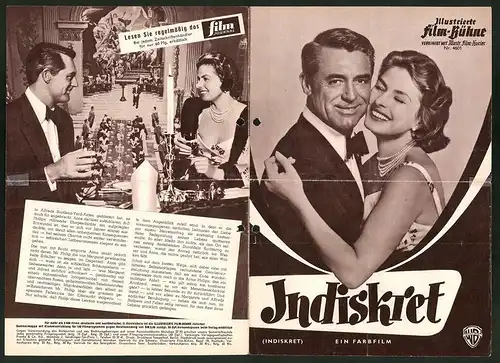 Filmprogramm IFB Nr. 4601, Indiskret, Cary Grant, Ingrid Bergman, Cecil Parker, Regie: Stanley Donen