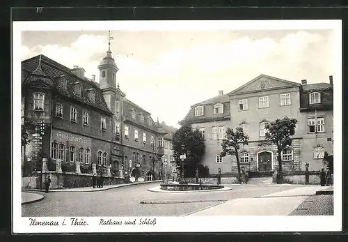 AK Ilmenau i. Thürg., Rathaus und Schloss