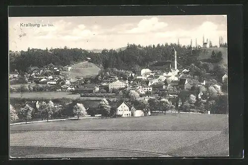 AK Kraiburg /Inn, Totalansicht mit Kirche