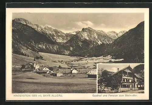 AK Hinterstein, Gasthof zum Steinadler, Totalansicht