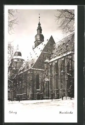 AK Coburg, Morizkirche im Winter