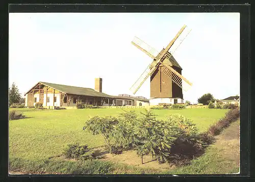 AK Fahrland, Restaurant Mühlenbaude neben einer Windmühle