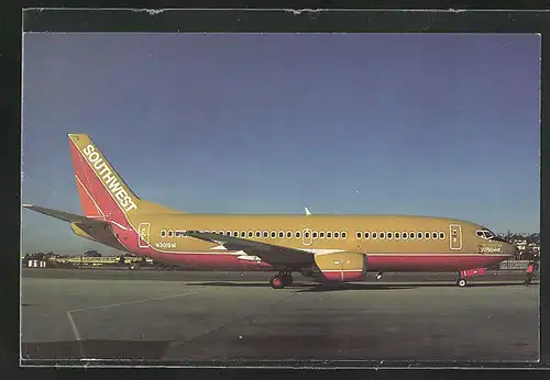 AK Flugzeug Boeing 737-3H4 der Fluggesellschaft Southwest auf dem Rollfeld