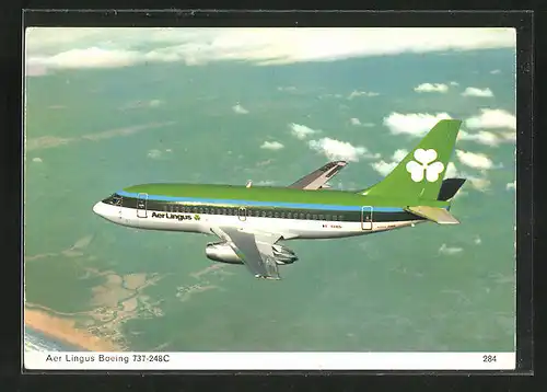 AK Flugzeug Boeing 737-248C der Fluggesellschaft Aer Lingus in der Luft